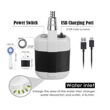 Rechargeable Portable Outdoor Shower